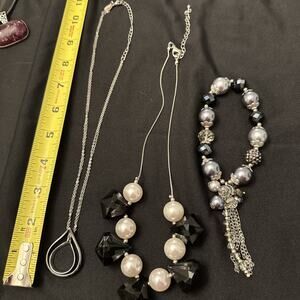 Silver Tone Necklace And Bracelet Lot